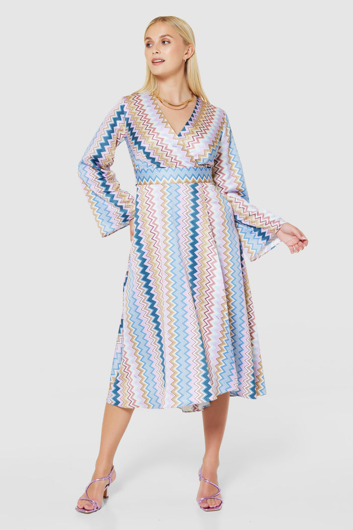 KIELY KIMONO WRAP DRESS (LILAC)