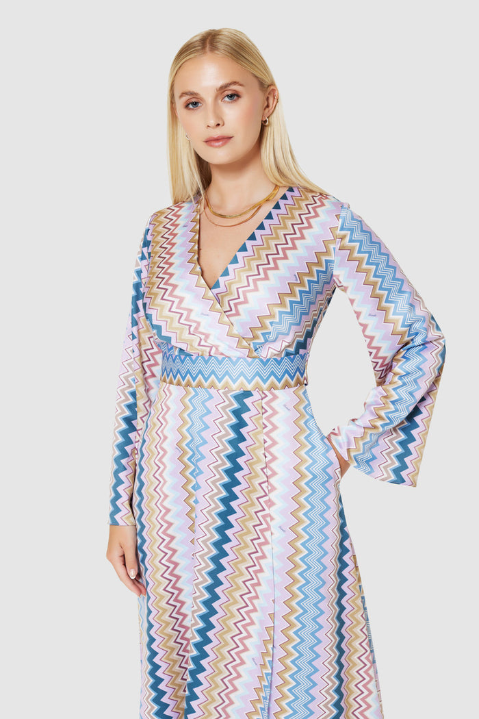KIELY KIMONO WRAP DRESS (LILAC)