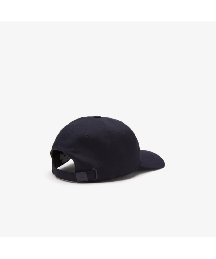 Lacoste Unisex Twill Quilted Croc Badge Cap (Navy Blue)