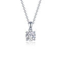 Lafonn 1.5 CTW 4-Prong Solitaire Necklace in Silver