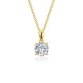 Lafonn 1.75 CTW 4-Prong Solitaire Necklace in Gold