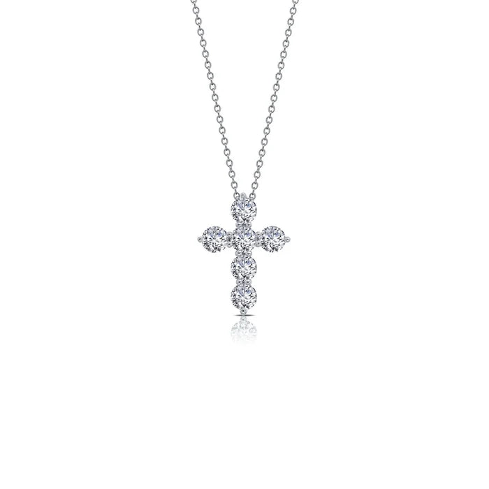 Lafonn Silver 1.02 CTW Cross Pendant Necklace
