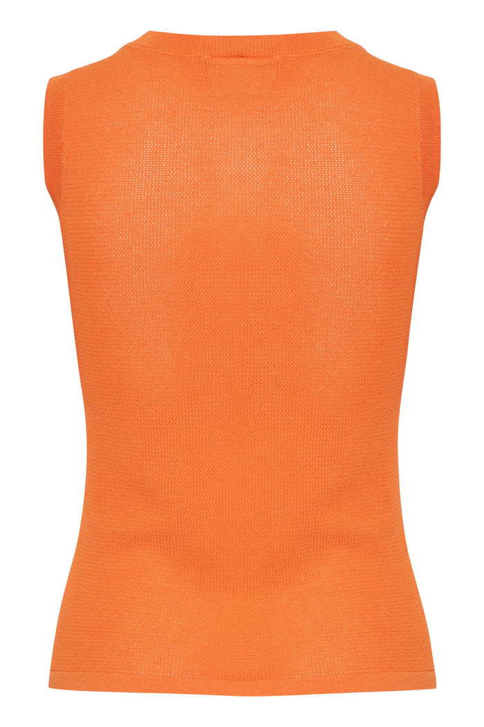 LANY KNITTED TOP (CORAL ROSE)