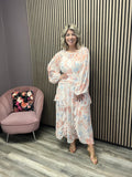 LAURA FLORAL DRESS (PEACH)