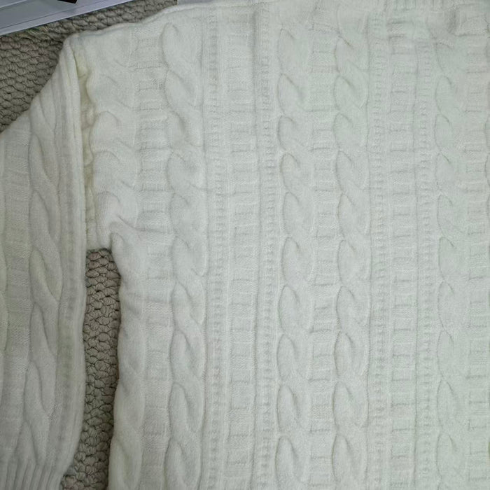 Lazy Style Cable Knit Pullover Sweater