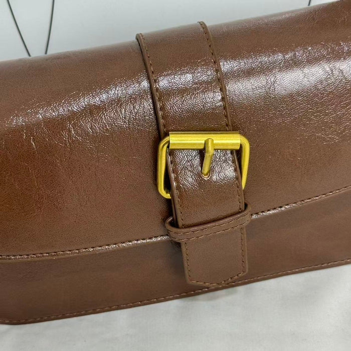 Leather snapback handbag