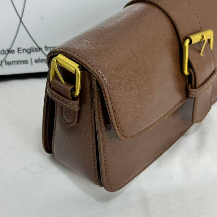 Leather snapback handbag