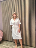 Leila Short Sleeve Dress (Cloud Dancer)