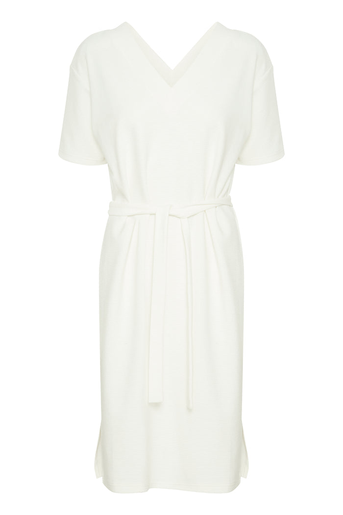 Leila Short Sleeve Dress (Cloud Dancer)