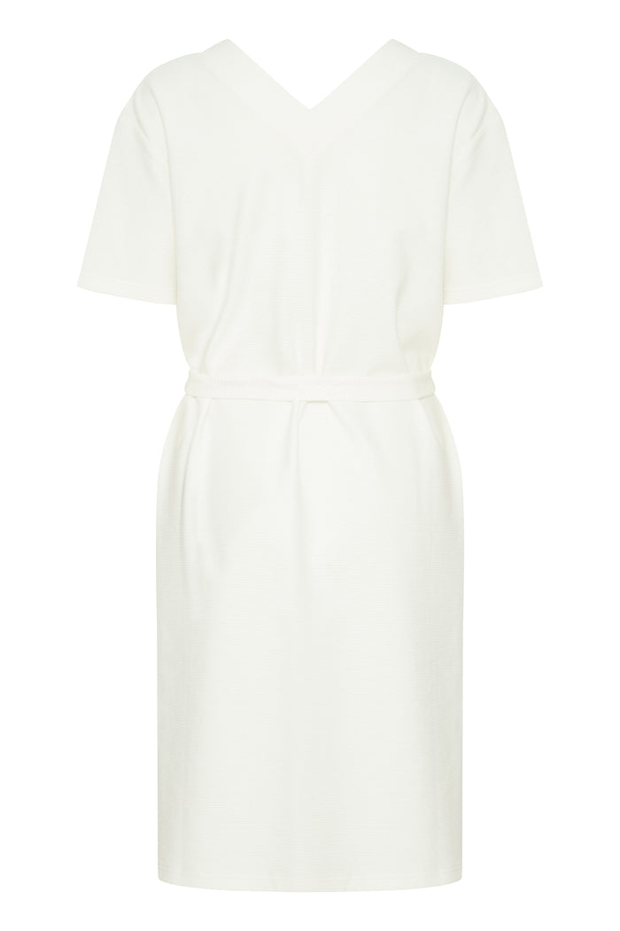 Leila Short Sleeve Dress (Cloud Dancer)