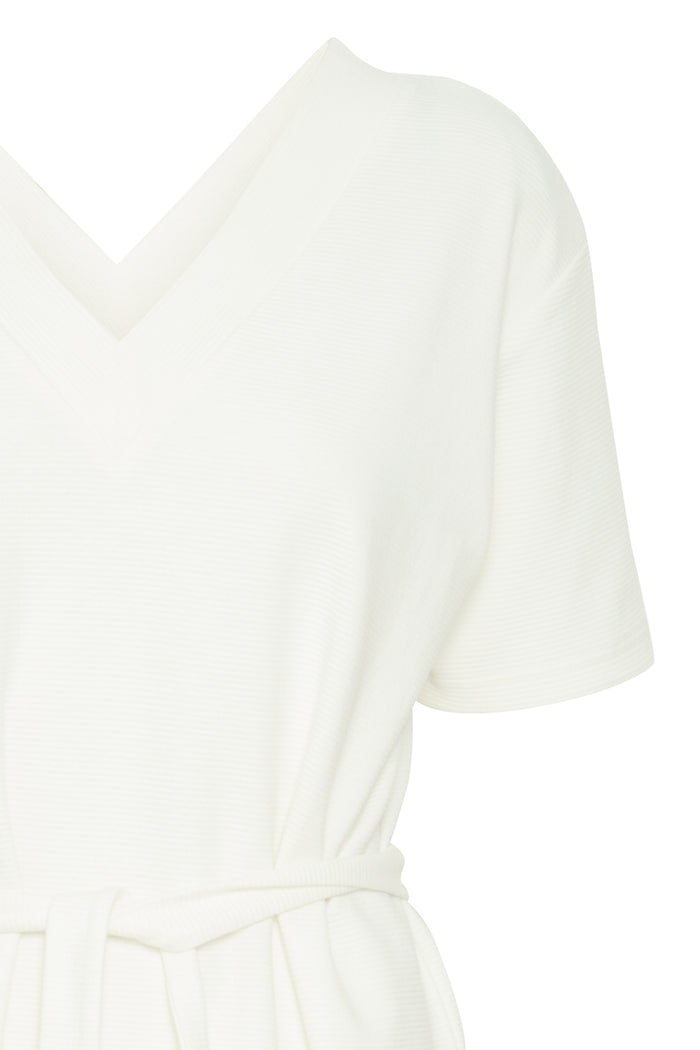 Leila Short Sleeve Dress (Cloud Dancer)