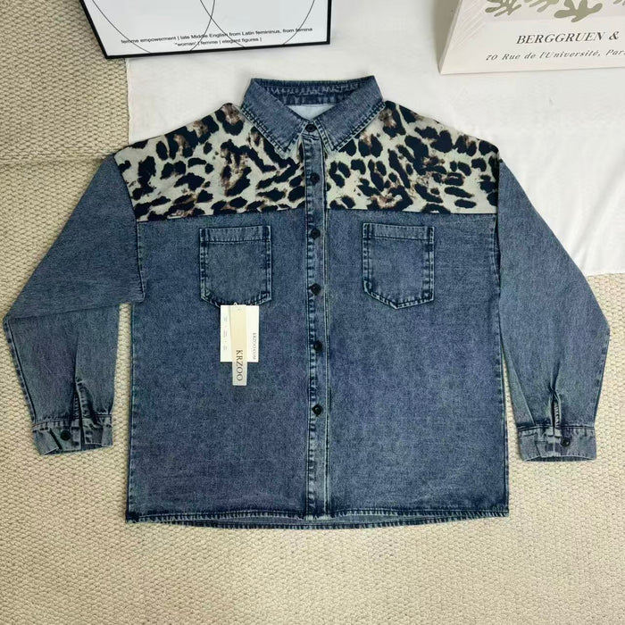 Leopard Print Chiffon Blouse