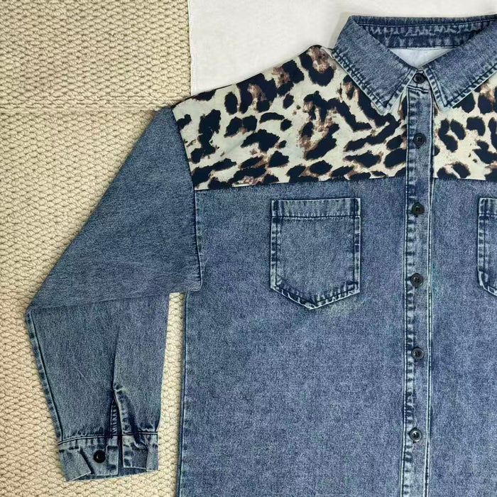 Leopard Print Chiffon Blouse