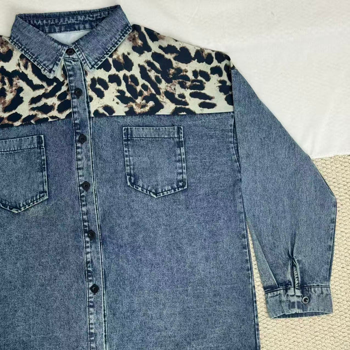 Leopard Print Chiffon Blouse