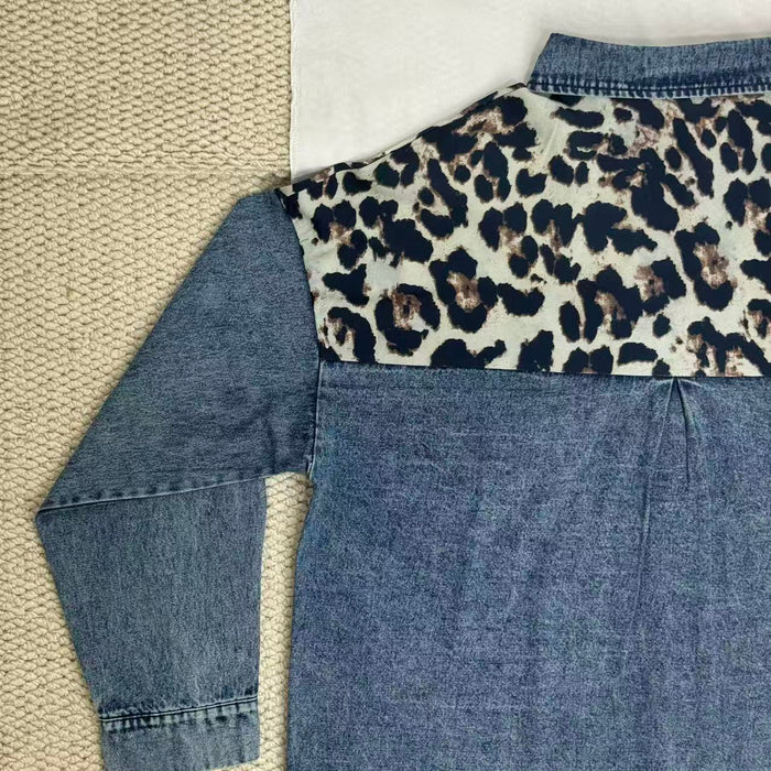Leopard Print Chiffon Blouse