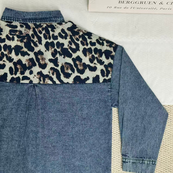 Leopard Print Chiffon Blouse