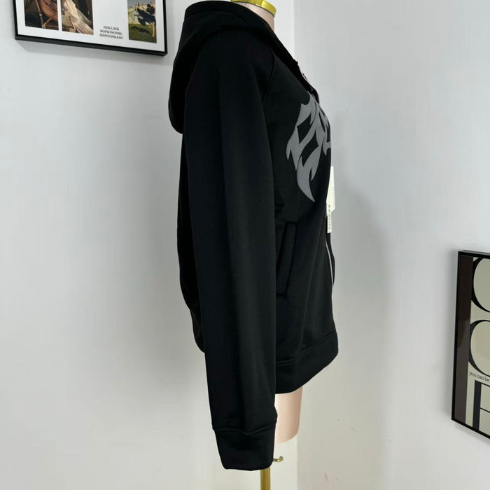 Letter and Star Print Hoodie
