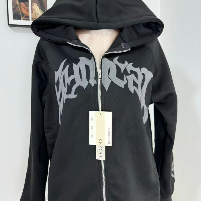 Letter and Star Print Hoodie