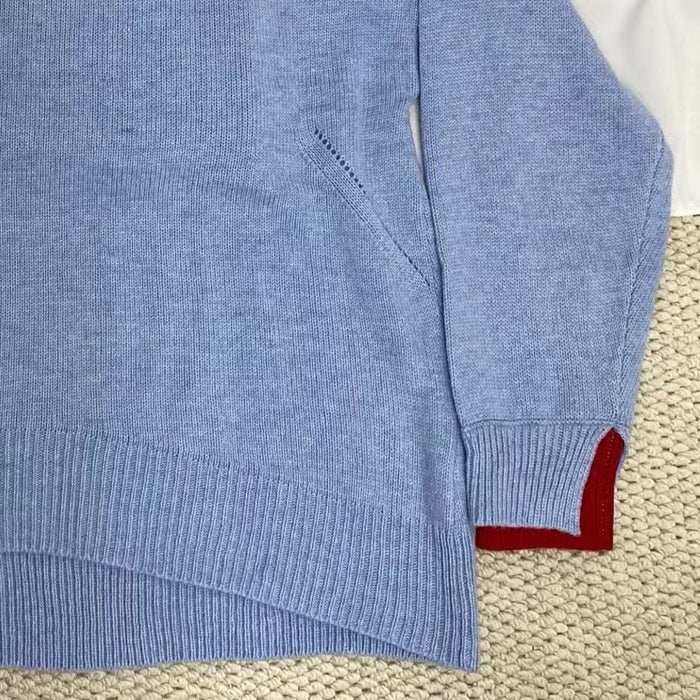 Letter Heart Embroidered Sweater