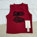 Letter-printed vest