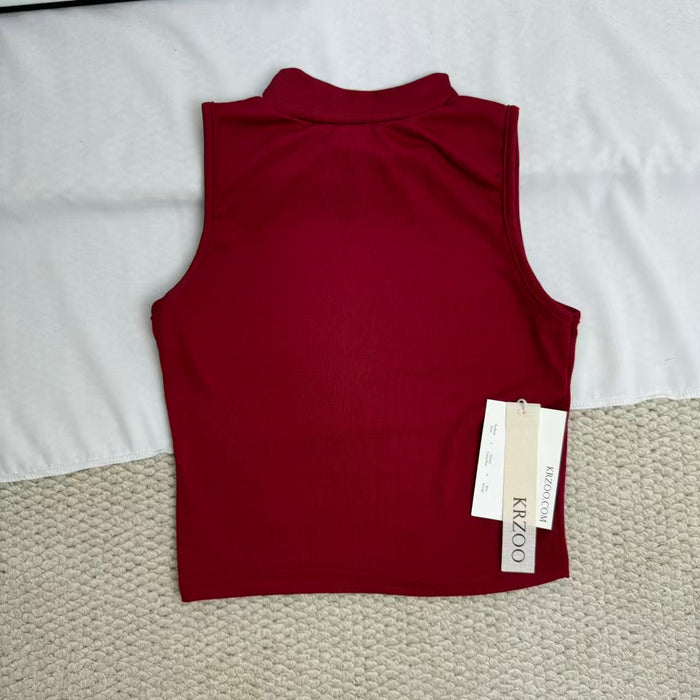 Letter-printed vest