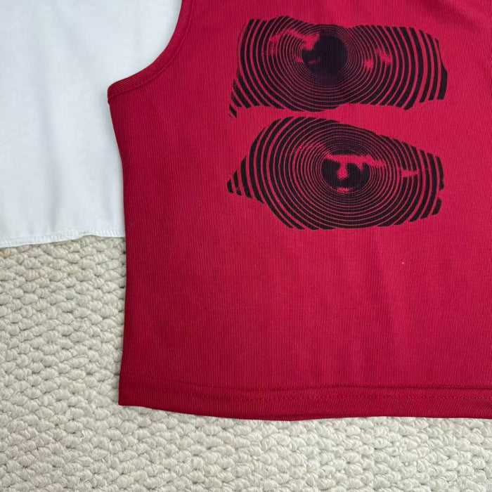 Letter-printed vest