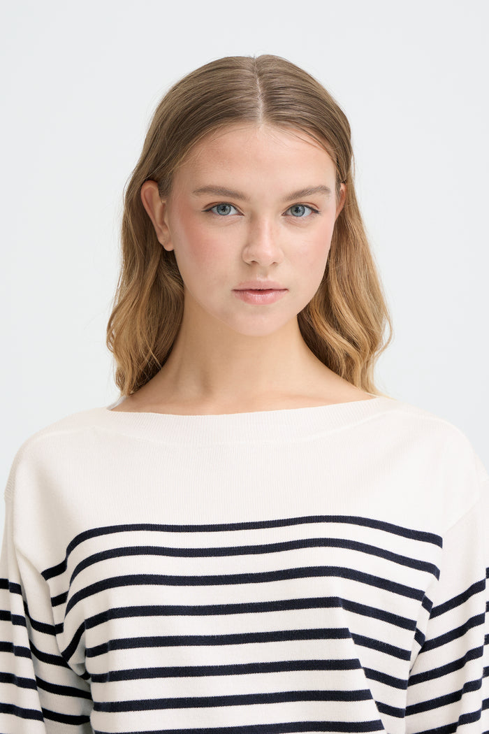 Lexi Jumper (White/Stripes)