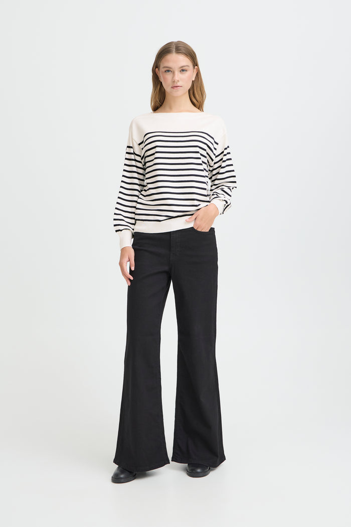 Lexi Jumper (White/Stripes)