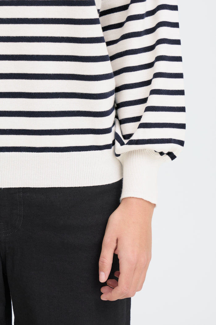 Lexi Jumper (White/Stripes)