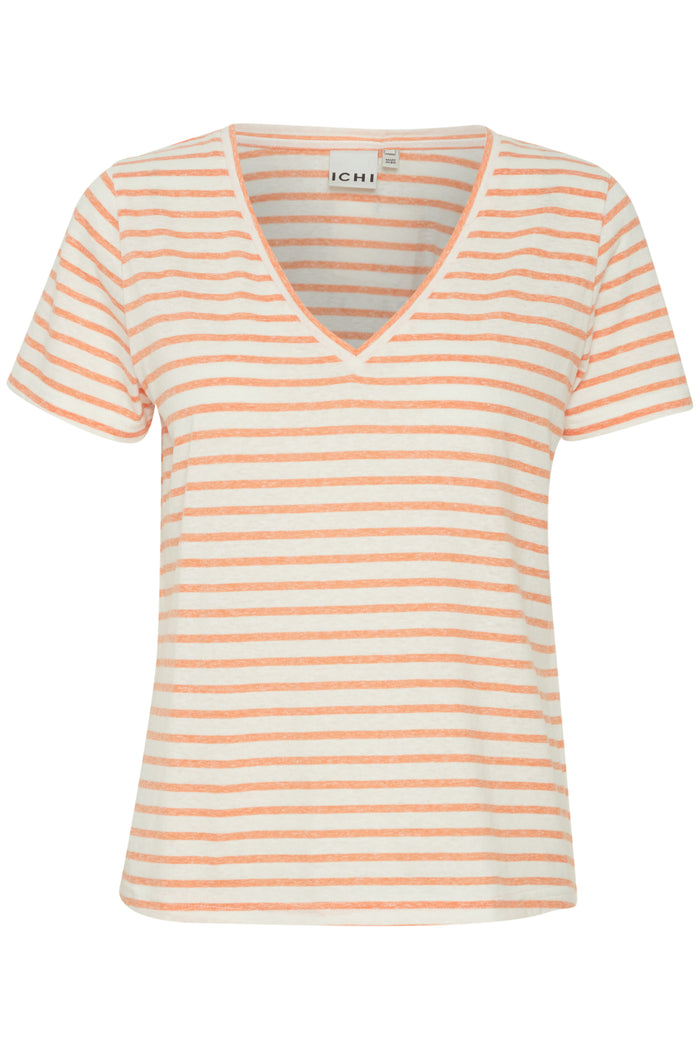 LIETTA T-SHIRT (CORAL ROSE STRIPE)