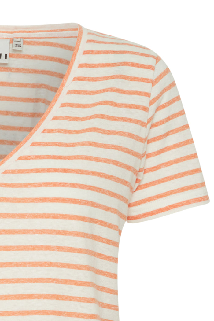 LIETTA T-SHIRT (CORAL ROSE STRIPE)