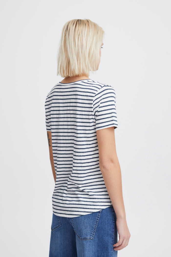 LIETTA T-SHIRT (TOTAL ECLIPSE STRIPE)