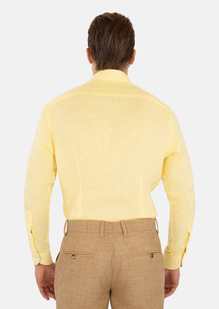 Light Yellow Linen Shirt - SARTORO