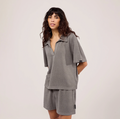 Lightweight Collared Knit Set - Slate Green