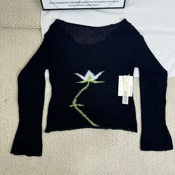 Lightweight Crew-Neck Knit Sweater