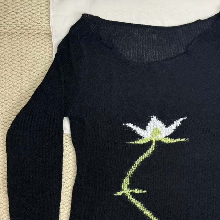Lightweight Crew-Neck Knit Sweater