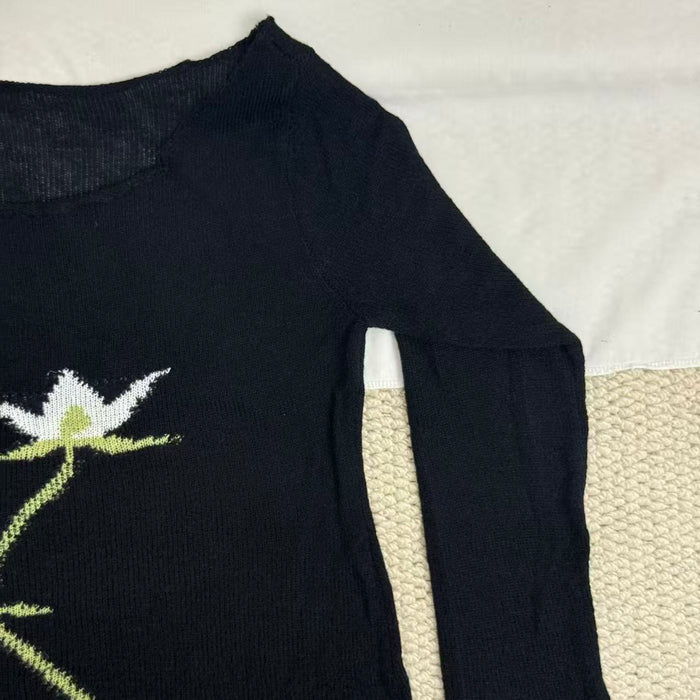 Lightweight Crew-Neck Knit Sweater