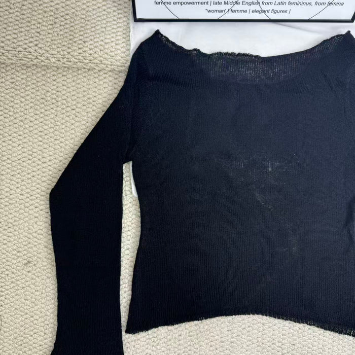 Lightweight Crew-Neck Knit Sweater