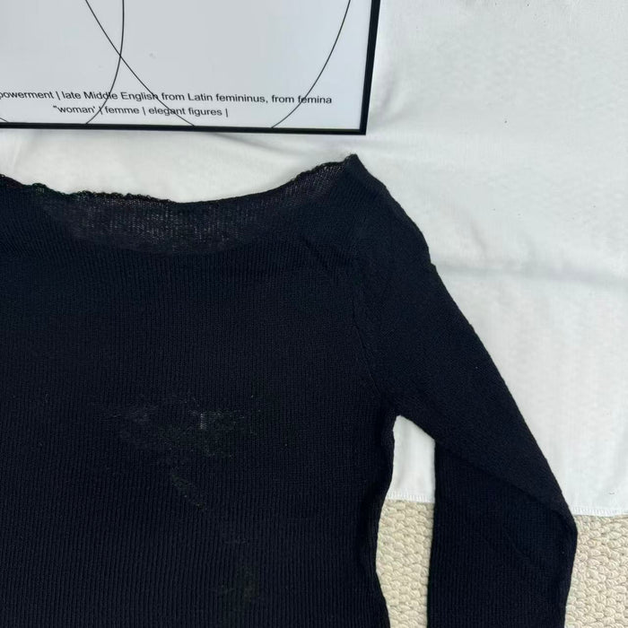 Lightweight Crew-Neck Knit Sweater