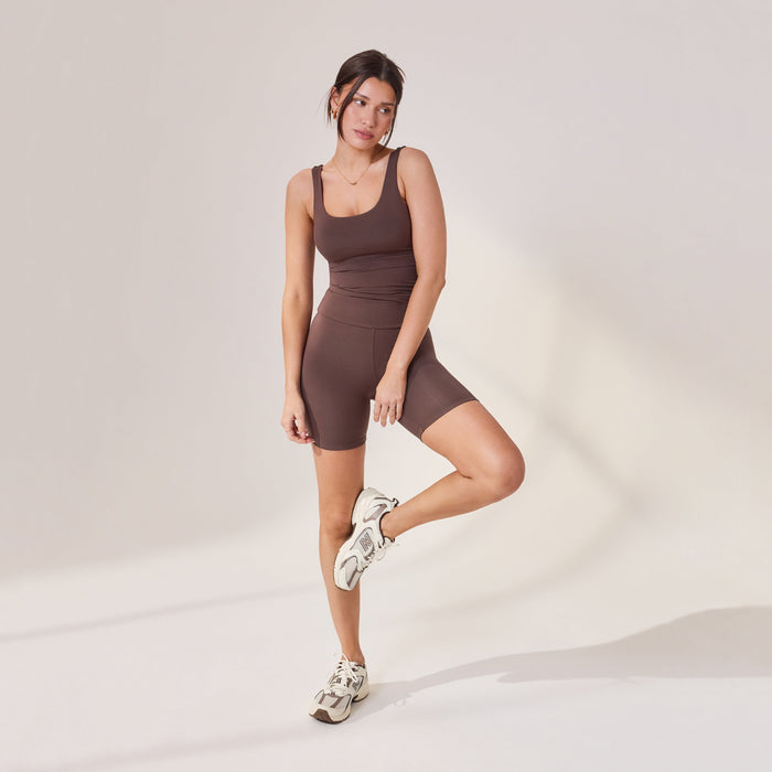 Lightweight Everyday 6 Inch Cycling Shorts - Espresso Brown