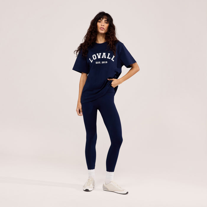 Lightweight Everyday High Waisted Leggings - Navy