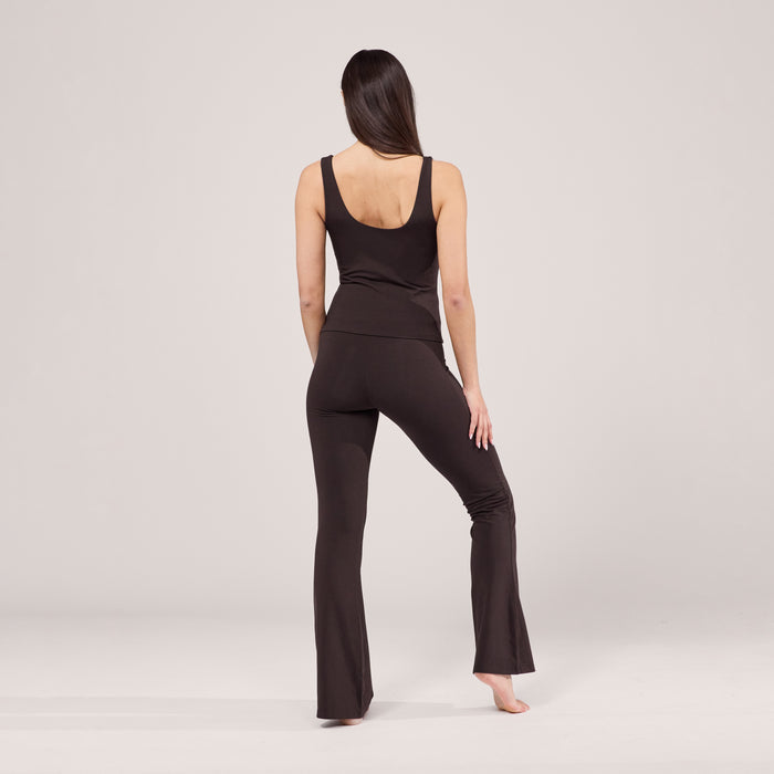 Lightweight Flare Leggings - Black Coffee