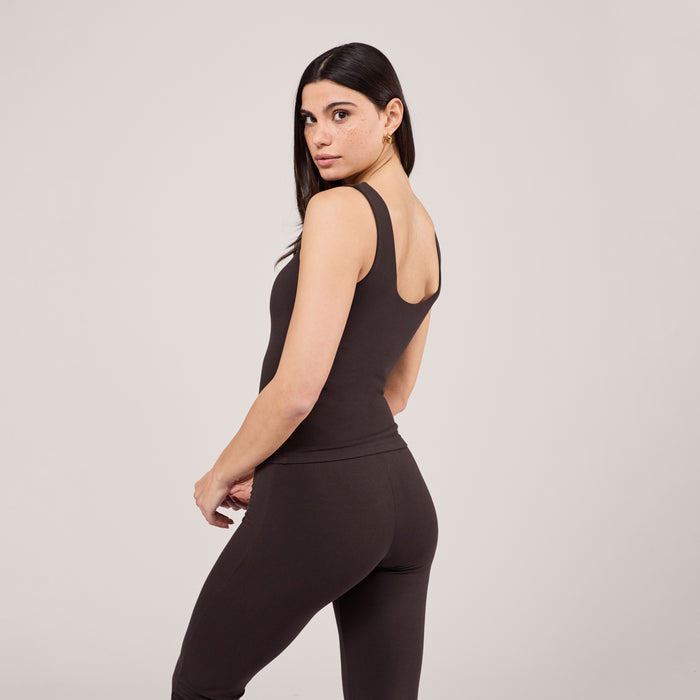 Lightweight Flare Leggings - Black Coffee