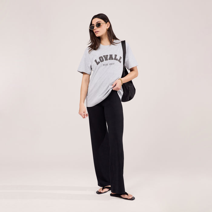 Lightweight Wide Leg Trousers - Black