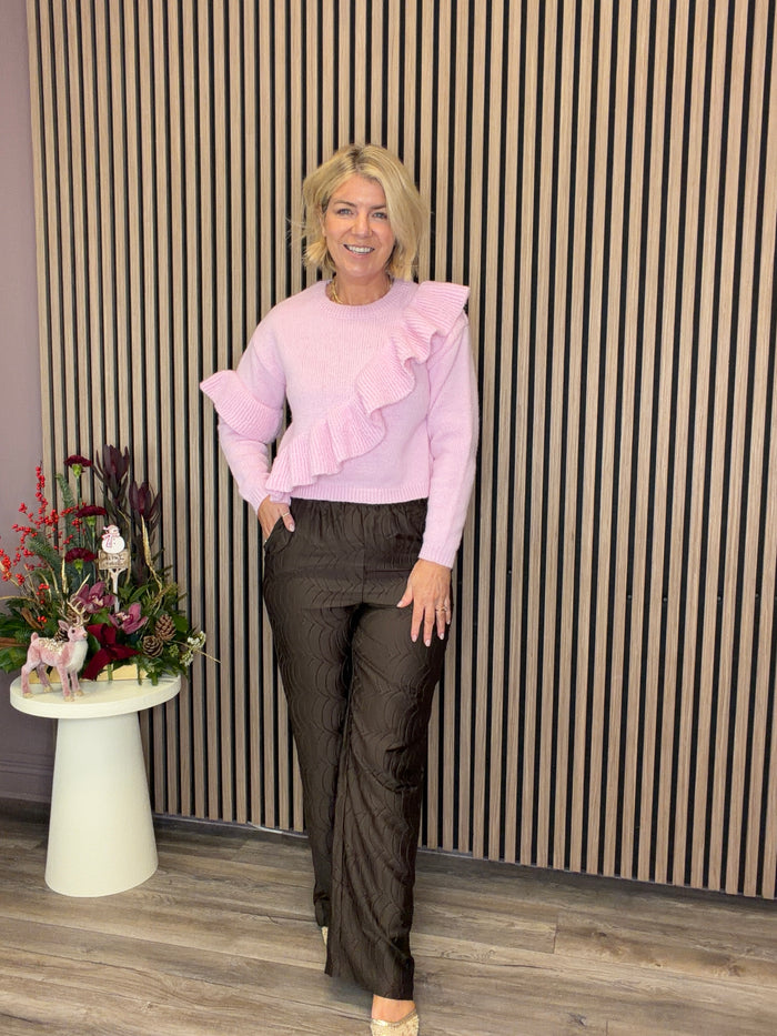 Limo Wide Leg Pants (Chocolate Brown)