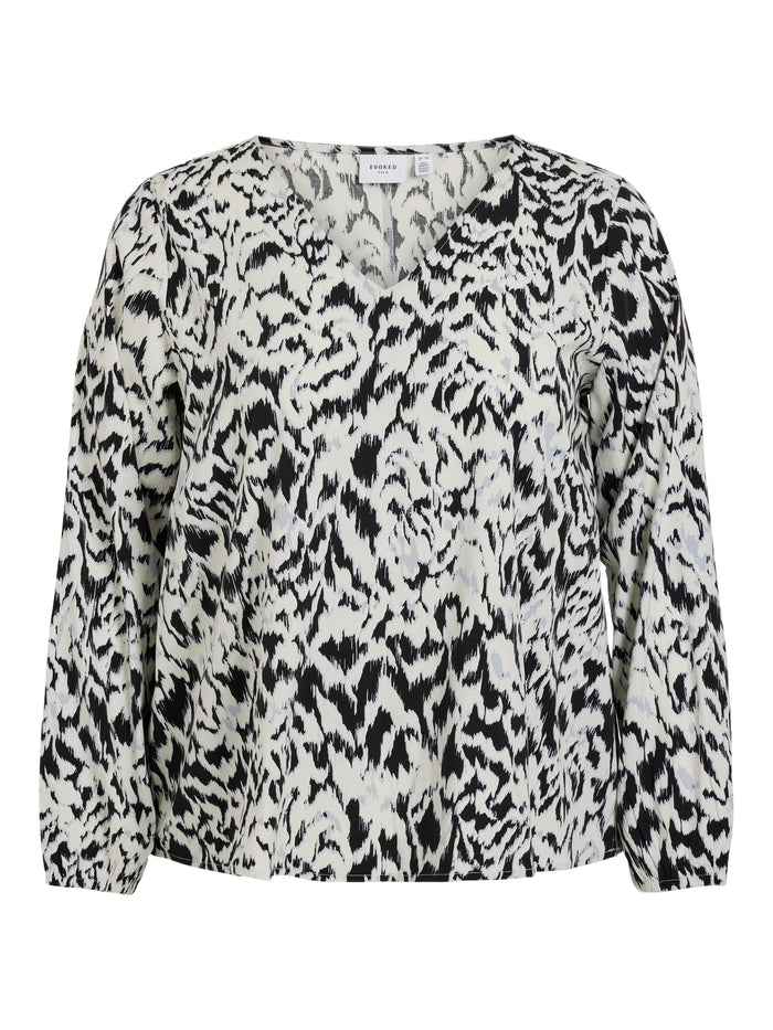 LINA V-NECK TOP (EGRET)