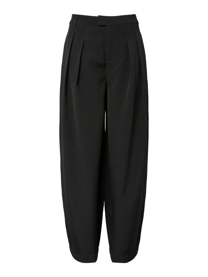 Livia Barrel Leg Pants (Black)
