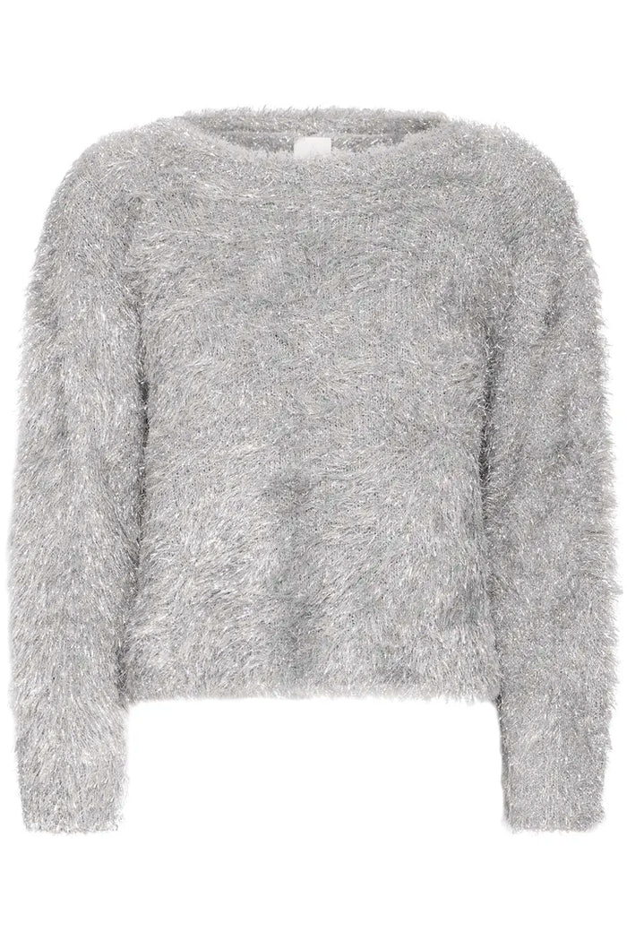 Liz Faux Fur Jumper (Silver)