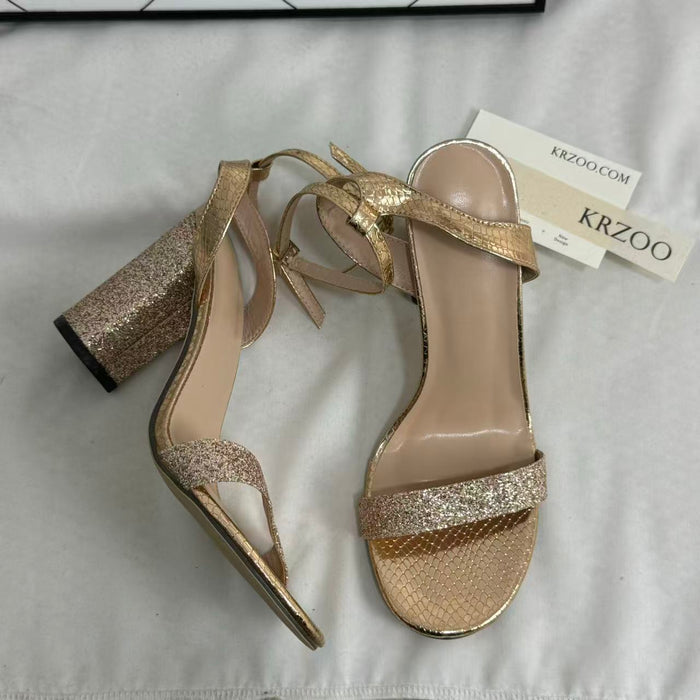 Loafers with round toe and high heels