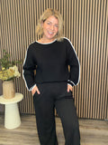 Loca Stripe Knit Jumper (Black/White)